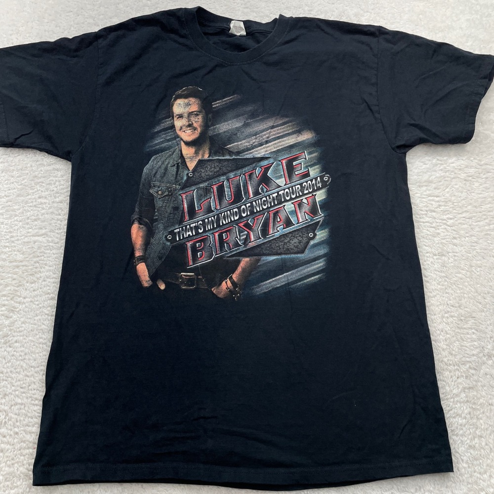 Luke Bryan That's My Kind of Night Tour 2014 Black Concert T Shirt
